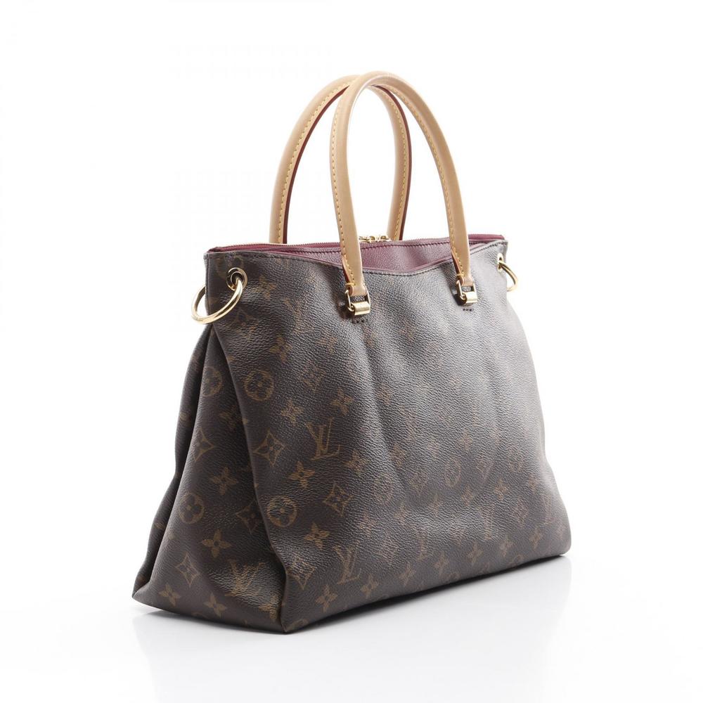 Louis Vuitton Brown Pallas Leather Aurore Handbag Monogram Bordeaux